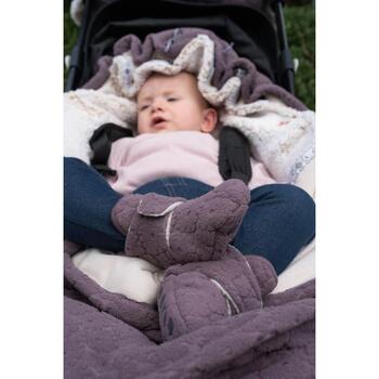 Lodger Slipper Folklore Fleece тапочки SL 330_6-12, 6-12m, 100% полиэстер, Velcro, для девочек, коричневый/фиолетовый (SL 330_6-12)