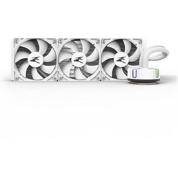 Zalman Ūdens dzesētājs Reserator5 Z36 White ZE1225ASHx3, 12V, 0.35A, 4.2W, 0.7-0.85L/min, 2100 apgr./min, 37dB, PWM vadība (Reserator5 Z36 White)