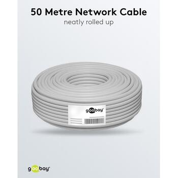 Goobay сетевой кабель 96093, 50 м, CAT 6a, S/FTP, PiMF, 8 проводов, безгалогенный, внутренний, круглый, витой, катушка (96093)