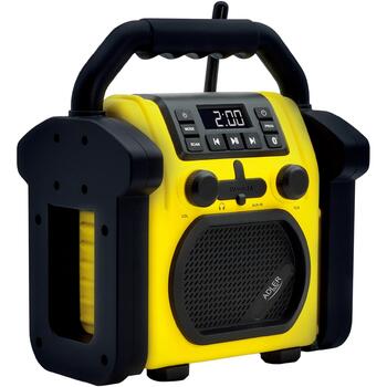 Adler Строительное радио с Bluetooth AD 1911, FM, AUX, 1 x 10W встроенный динамик, Bluetooth 5.1 (AD 1911)