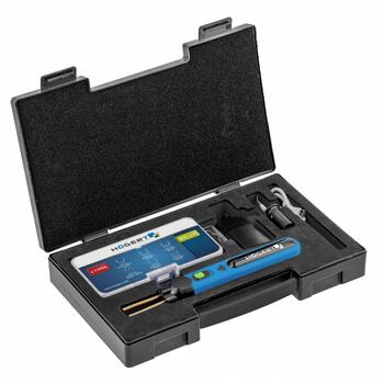 Hogert HT2C081 беспроводной аппарат для сварки пластика, 4В, 2000мАч, 550°C, USB-C, Li-Ion, комплект со скобами и кабелем (HT2C081)