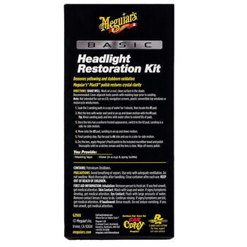 Meguiar's G2960 Базовый комплект для восстановления фар – удаление окисления и желтизны (G2960)