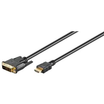 Goobay DVI-D/HDMI kabelis 51580, 2 m, DVI-D vīriešu Single-Link (18+1 pin), HDMI vīriešu (tipa A), veidots (51580)