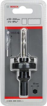 Bimet.caurumzāģu sešstūra adapters D 32-210 mm, Urbjmašīnām/skrūvgriežiem, triecienurbjmašīnām/triecienskrūvgriežiem SEŠSTŪRA ADAPTERS, 2609390034, BOSCH (2609390034)