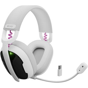 Fury беспроводные наушники Fukiya F6 NFU-2337, 40мм, 20-20000Гц, 40ч, Bluetooth 5.4, USB Type C, ENC микрофон, белые (NFU-2337)
