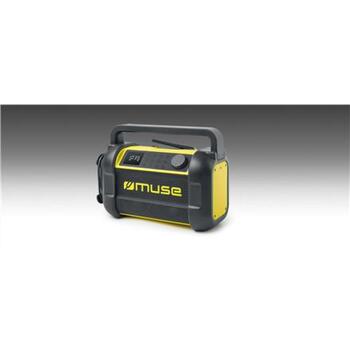 Muse радиоприемник M-928 BTY, 20Вт, IP64, LED-дисплей, Bluetooth, NFC, FM-радио, 8ч аккумулятор, черный/желтый (M-928 BTY)