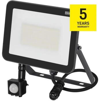 Emos LED прожектор INOVO ZS2742, 50 W, 5500 lm, IP65, 120°, 4000 K, PIR датчик, алюминий, стекло (ZS2742)