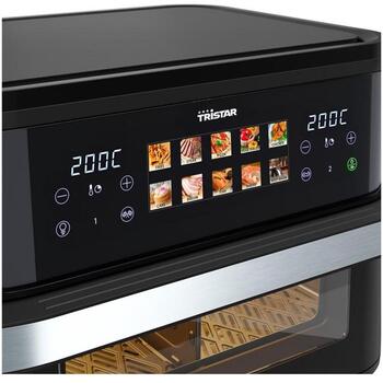Tristar Dualzone Flex gaisa friteze FR-9078, 2800 W, 10 L, karstā gaisa tehnoloģija, LCD displejs, 10 programmas (FR-9078)