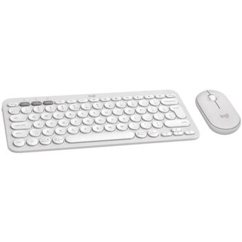 Logitech Bezvadu tastatūras un peles komplekts 920-012240, 10m, 3 ierīces, klusa darbība, membrāna taustiņi (920-012240)