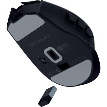 Razer ergonomiska bezvadu spēļu pele Basilisk Mobile RZ01-04310100-R3G1, 18000 DPI, 10 pogas, 76 g, RGB apgaismojums (RZ01-04310100-R3G1)