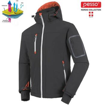 Pesso Софтшелл куртка ACROPOLISPM, с капюшоном, серая, M, 310г/м², водонепроницаемая/ветрозащитная, TPU мембрана, светоотражающая (ACROPOLISPM)