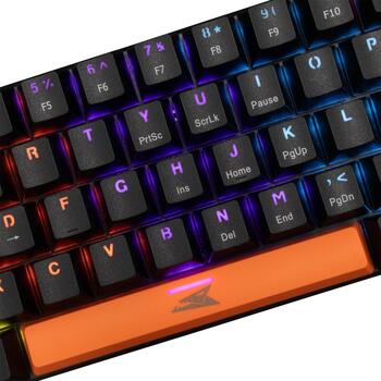 Baracuda Механическая Клавиатура DOLPHIN-B-BLUE, 61 клавиша, USB, черный, синие переключатели, подсветка, анти-ghosting 22 клавиш (DOLPHIN-B-BLUE)