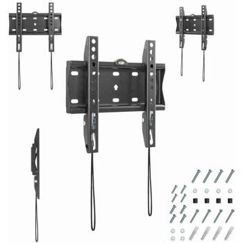 Gembird televizora sienas stiprinājums WM-42F-01, atbalsta 23-42 collu, VESA 75x75-200x200 mm, maksimālā slodze 30 kg, melns (WM-42F-01)