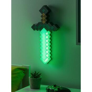 Paladone Minecraft алмазный меч свет PP12711MCF, 40см, синий, LED, настольный/настенный, официально лицензированный (PP12711MCF)