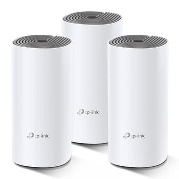 TP-Link Deco E4 DECOE4(3-PACK), AC1200 система Wi-Fi Mesh, 3 шт., 1167 Мбит/с, 2x10/100 Мбит/с, 2 антенны, Mesh (DECOE4(3-PACK))