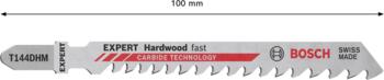 3 figūrzāģa asmeņi T144DHM Hard Wood fast, Figūrzāģiem EXPERT HARDWOOD FAST T144DHM FIGŪRZĀĢA ASMENS, 2608900541, BOSCH (2608900541)