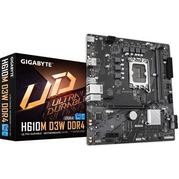 Gigabyte H610M D3W DDR4, LGA1700, 4xSATA, M.2, 64GB, 2 DIMM, 1xUSB 3.2 Gen 1, 4xUSB 2.0, 1xHDMI, 1xDP, 7.1 kanāli, ATX (H610M D3W DDR4)