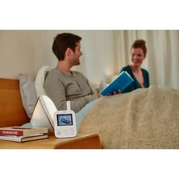 Philips Avent SCD881/26, цифровой видеоняня, ЖК-экран 2,8 дюйма, 7,2 см, радиус действия 300 м, ECO-режим, ночное видение, 2x зум (SCD881/26)