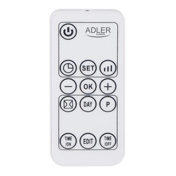 Gaisa aizkars ar LED displeju un 2000 W jaudu AD 7751 Balts Adler (AD 7751)