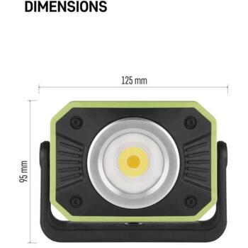 Emos COB LED перезаряжаемая рабочая лампа P4542, 900 лм, 4400 мАч, магнит, поворотная подставка, крючок (P4542)