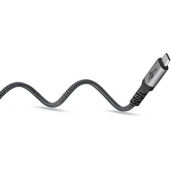 Goobay USB-C кабель 74213, 1.8 м, 240 Вт, 40 Гбит/с, 8K60Hz, 4K60Hz, HDR10, USB4, EPR, 5 А, круглый (74213)