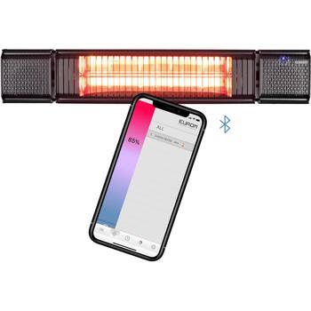 Eurom Обогреватель для террасы 334579, 2000 Вт, IP65, 185 см силовой кабель, Bluetooth управление, LED освещение (334579)