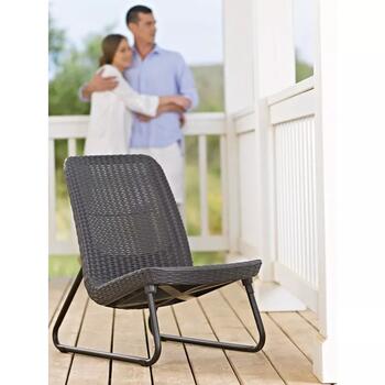 Keter Rio Patio Set 29197637939, 2 кресла и стол, 77.5x54x79cm, 38x38x36.5cm, 14.4kg, устойчив к УФ (29197637939)