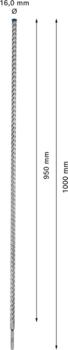 Triecienurbis SDS plus-7X 16x950x1000mm, 1 gab., Perforatora urbjiem EXPERT SDS PLUS-7X TRIECIENURBIS PERFORATORIEM, 2608900135, BOSCH (2608900135)