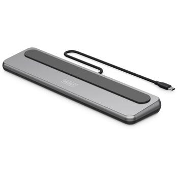 Digitus USB-C 8K док-станция DA-70919, 1x Ethernet, 2x HDMI, 1x USB-C, 3x USB-A, 100W PD (DA-70919)