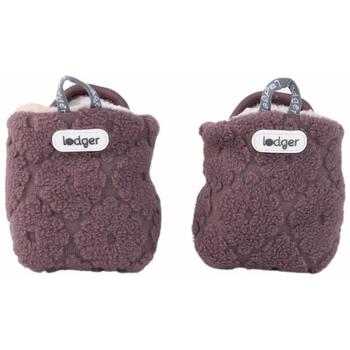 Lodger Slipper Folklore Fleece тапочки SL 330_6-12, 6-12m, 100% полиэстер, Velcro, для девочек, коричневый/фиолетовый (SL 330_6-12)