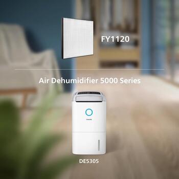 Philips HEPA NanoProtect фильтр FY1120/00, 1 фильтр, 99,97% фильтрация частиц, совместим с DE5305, DE5306 (FY1120/00)