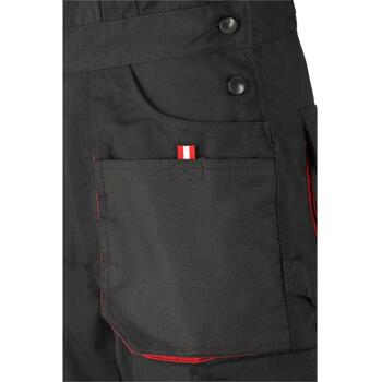 Yato darba kombinezons YT-8033, XL, 188-196 cm, 98-106 cm, 275 g/m², 65% poliesteris, 35% kokvilna, melns un sarkans, 11 kabatas (YT-8033)