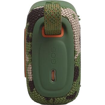 JBL Go 5 JBLGO5SQUAD, портативная Bluetooth-колонка, 4,8 Вт RMS, 45 мм, IP68, 8 ч, USB-C, камуфляж (JBLGO5SQUAD)