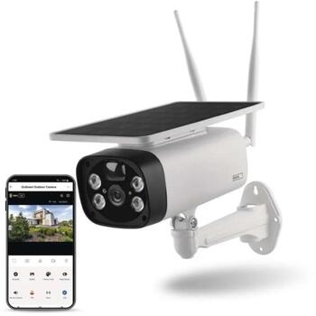 Emos IP камера МОДЕЛЬ H4056, 110°, IP44, 8800 мАч, 3,5 Вт солнечная панель, настенное крепление, ночное видение (H4056)