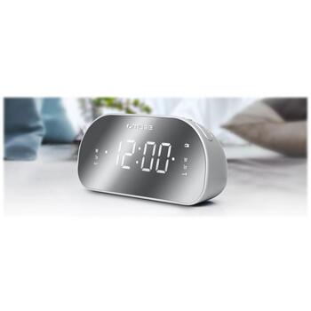 Muse Радиочасы M-170CMR, 1.2 дюйма LED дисплей, 20 FM станции, будильник, таймер, белый (M-170CMR)