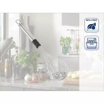 Leifheit ProLine 103031 olu putotājs, nerūsējošais tērauds, melna plastmasa, cilpiņa pakarināšanai (103031)