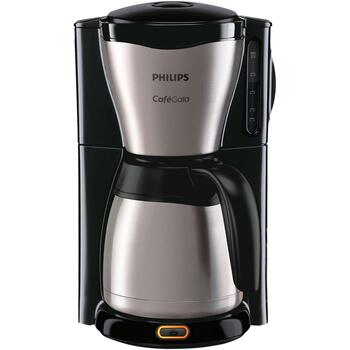 Philips Кофеварка HD7546/20, 1000 Вт, 1.2 л, до 15 чашек, черный/металл, капельное приготовление (HD7546/20)