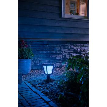 Philips Hue уличный пьедестальный фонарь WCA Econic 8718696170595, 15Вт, 1140лм, 2000-6500K, IP44, LED, Bluetooth, Zigbee, черный (8718696170595)