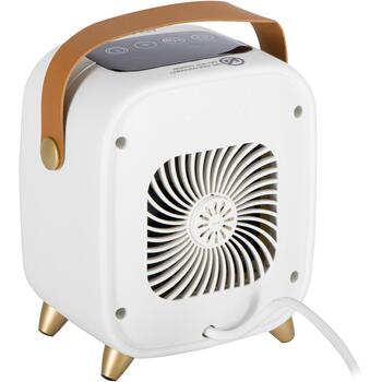 Adler keramiskais ventilatora sildītājs AD 7762, 1000W, 2 līmeņi, 1-12h taimeris, LED vadības panelis, 15-45°C, balts (AD 7762)