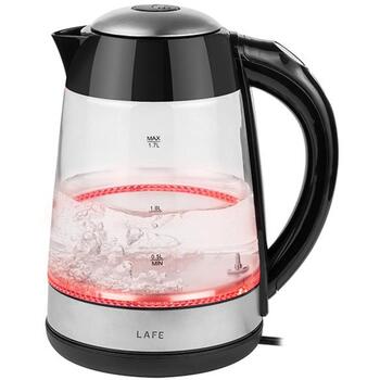 Lafe 46806 электрический чайник LAFCZA46806, 1.7л, 2200Вт, 40-100°C, стеклянный, 360° основание, LED, защита (LAFCZA46806)