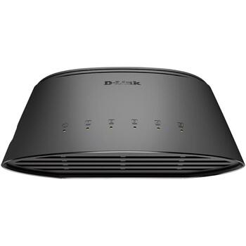 D-Link сетевой коммутатор DGS-1005D/E, 5x 10/100/1000 Mbps, неуправляемый, L2, настольный, QoS, Jumbo кадры, MDI/MDI-X (DGS-1005D/E)