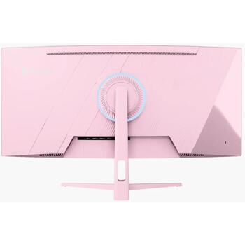 Arozzi monitors Nova AZ-NO-34T2K165-PNK, 34 collas, 3440x1440, VA, 165 Hz, 1 ms, 350 cd/m², 21:9, HDR10, iebūvēti skaļruņi, rozā (AZ-NO-34T2K165-PNK)