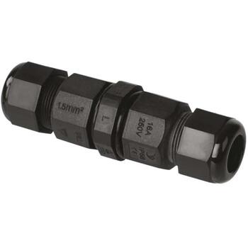 Emos Пластиковый кабельный соединитель ZS9010, 30A, 250V, IP68, черный, PA66, 0 адаптеров, защита от мерцания, защита IK08 (ZS9010)