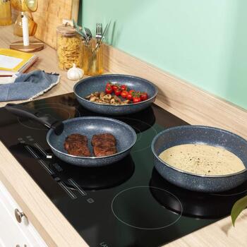 Russell Hobbs Panna komplekts RH03297, 22cm, 24cm, 26cm, noņemams rokturis, nepiedegošais pārklājums (RH03297)