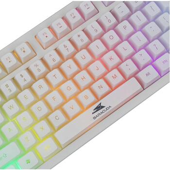 Baracuda Klaviatūra KRILL-W, 87 taustiņi, Tenkeyless, membrāna, Anti-Ghosting 19 pogas, USB 2.0, 1,5m, balta, Windows, Mac, Chrome (KRILL-W)