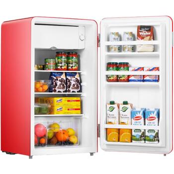 Midea Холодильник MDRD142SLE32, 93L, 41dB, класс E, отдельно стоящий, 1 дверь, красный (MDRD142SLE32)