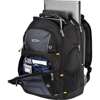 Targus Рюкзак TSB238EU, 40,6см, полиэстер, черный/серый, плечевой ремень, водостойкий, сетчатый карман (TSB238EU)