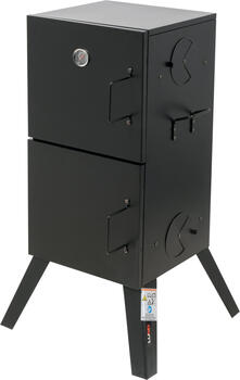 Lund коптильня 99916, 53x51x100 см, сталь, уголь, гриль, копчение, пароварка, термометр, 2 решетки, 2 чаши, 4 ручки (99916)