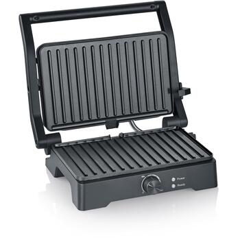 Severin Контактный гриль KG 2391, 1800W, 230°C, 2 позиции, 280x170mm, антипригарное покрытие, регулируемый термостат (KG 2391)