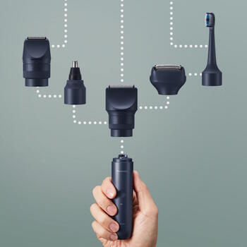 Panasonic ER-CKN1-PAC1 MultiShape bārdas un matu trimmeris bezvadu Ni-MH 39 garuma iestatījumi 0.5-20 mm ūdensizturīgs Wet & Dry Melns (ER-CKN1-PAC1)